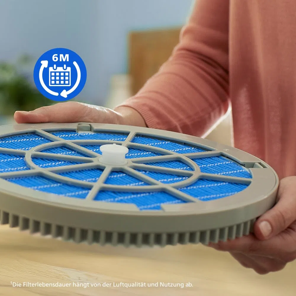 Philips Original NanoCloud Luftbefeuchtungs-Ersatzfilter für 2-in-1 Luftreiniger und Luftbefeuchter der 2000i Serie AC2721, AC2726, AC2729, 6 Monate Lebensdauer (FY2425/30)