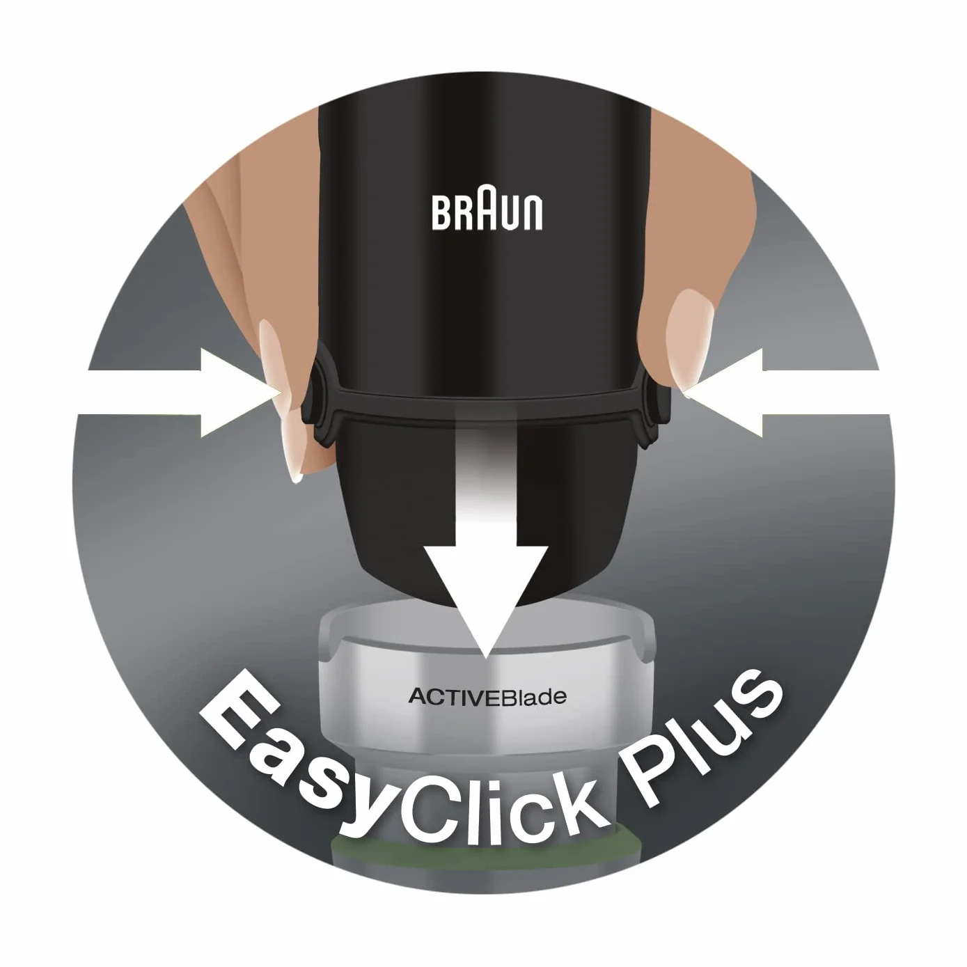 Braun Edelstahl-Schneebesen Aufsatz MQS 050 BK mit EasyClick Plus System - Zubehör für Braun Stabmixer MultiQuick 7 und 9, BPA-frei, Schwarz