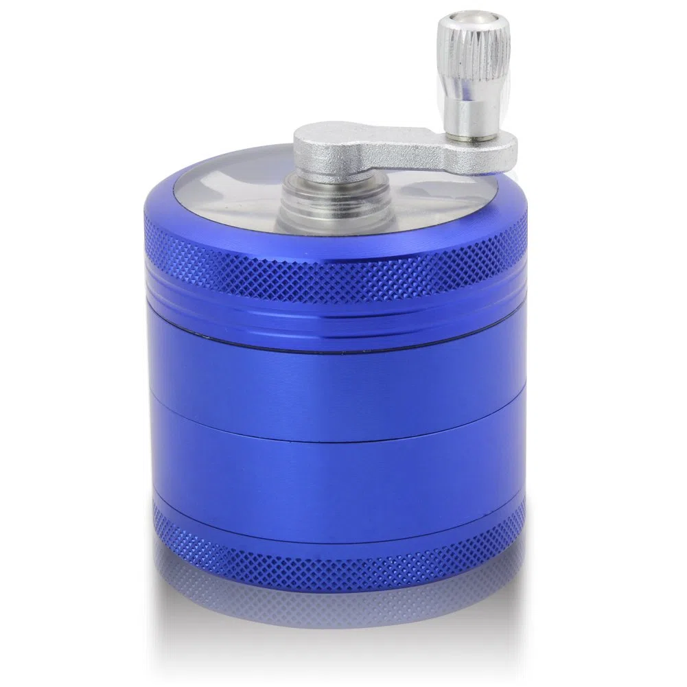 DCOU Handkurbel Premium Mühle unzerbrechlich CNC Aluminium Metall Mahler Schleifer 4 Teile Ø55mm