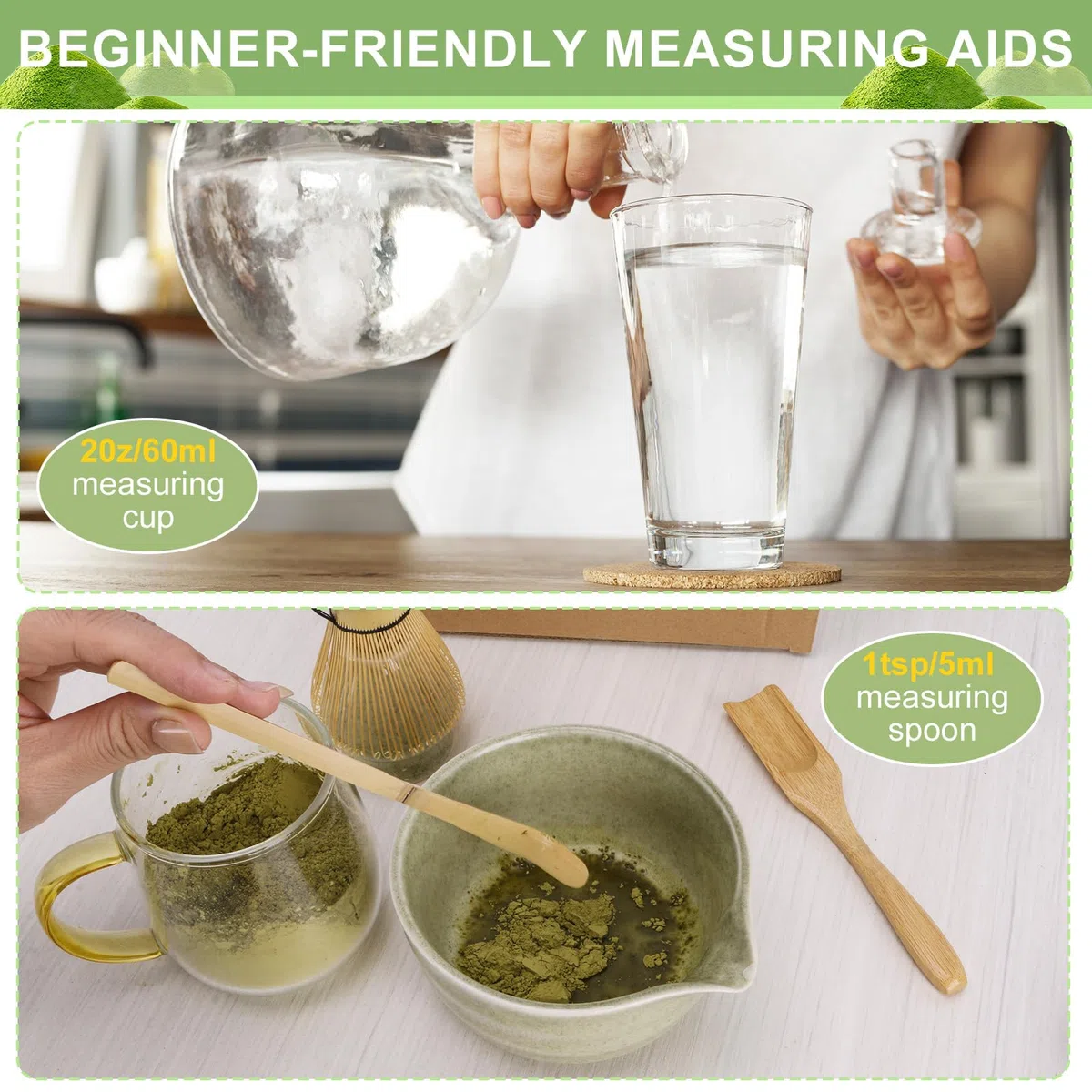 Matcha Set mit Matcha Besen, Matcha Schale mit Ausgießer, Besenhalter aus Keramik und Löffel, 5-teiliges Matcha-Set für Matcha-Liebhaber Entwickelt