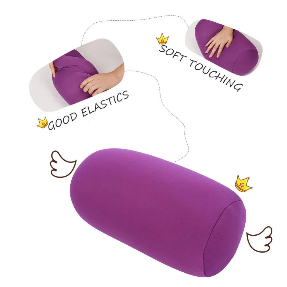 Yosoo Mini-Kissen Rollkissen für Auto, Sofa, Kissen für Reisen, Büro, 29 x 16 cm (Farbe: Violett)