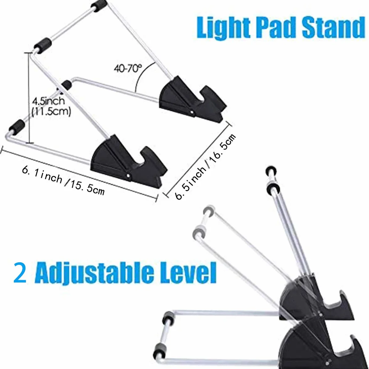 INSANYJ Leuchttisch A4 für Diamond Painting Zubehör, Einstellbare Helligkeit Lichtplatten mit Ständer für Diamant Painting, Malen, Designen, Zeichnen Skizzieren