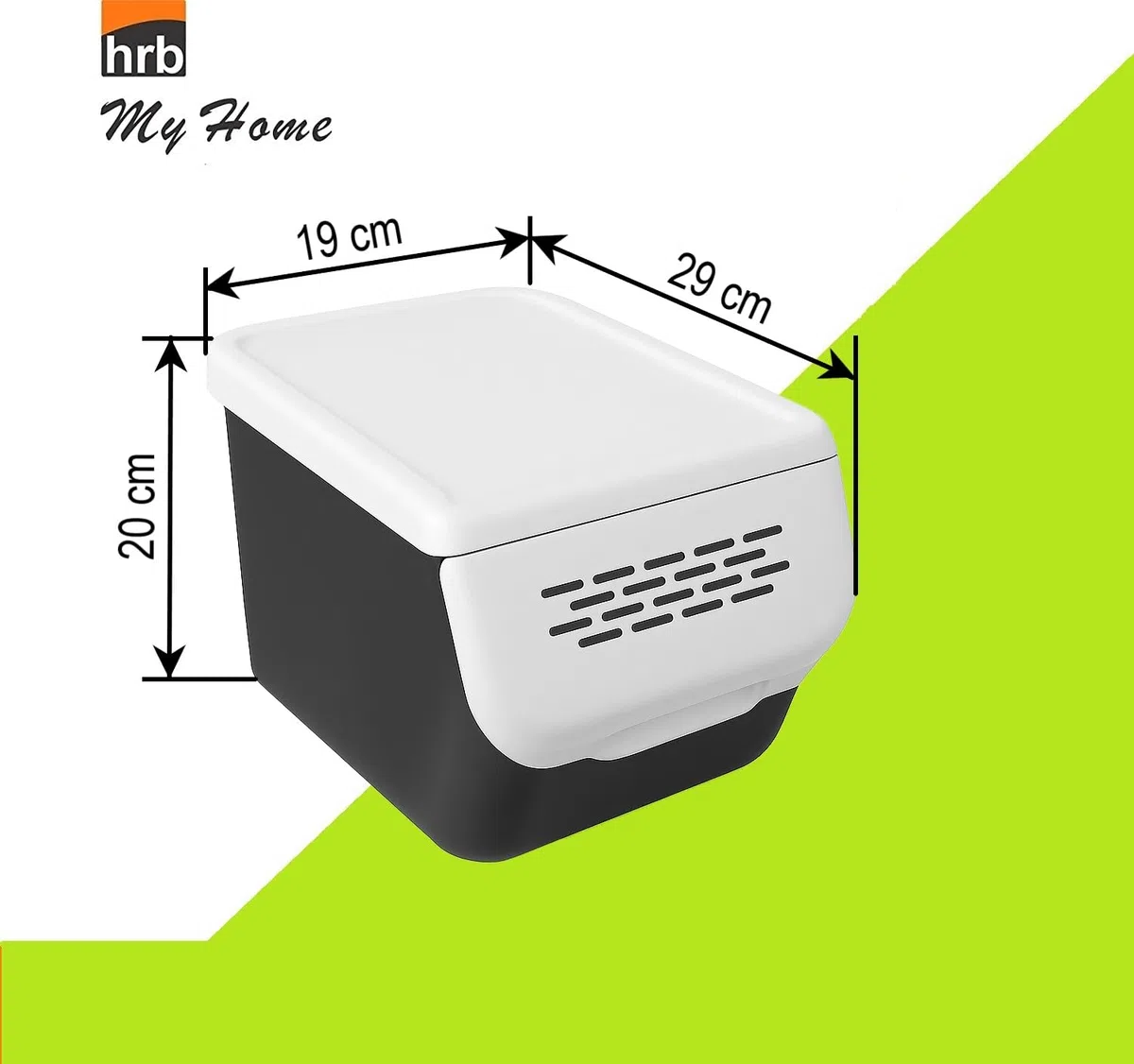 HRB 2er Set Aufbewahrungsbox mit Deckel - Kartoffelbox - Kartoffel Aufbewahrungsbox - Trocken und Lichtschutz - Spülmaschinengeeignet - Länger Haltbar - Verlangsamtes Keimen - Praktische Lagerung