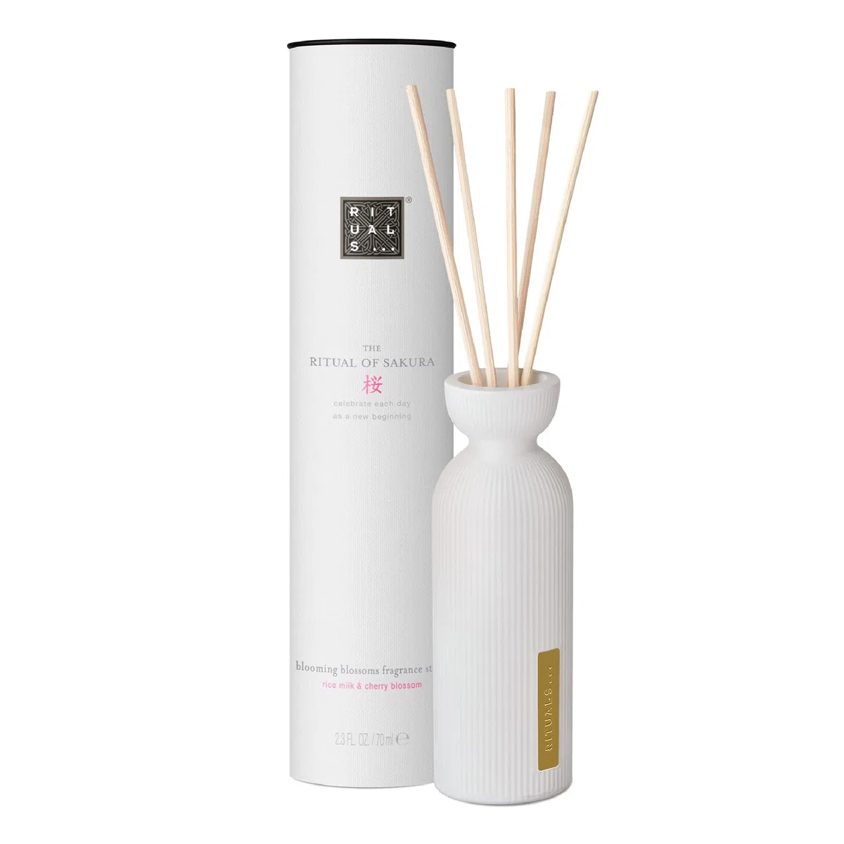 Rituals Reed Diffuser Sticks von The Ritual of Sakura 70ml - Mit Reismilch & Kirschblüte - Erneuernde Eigenschaften