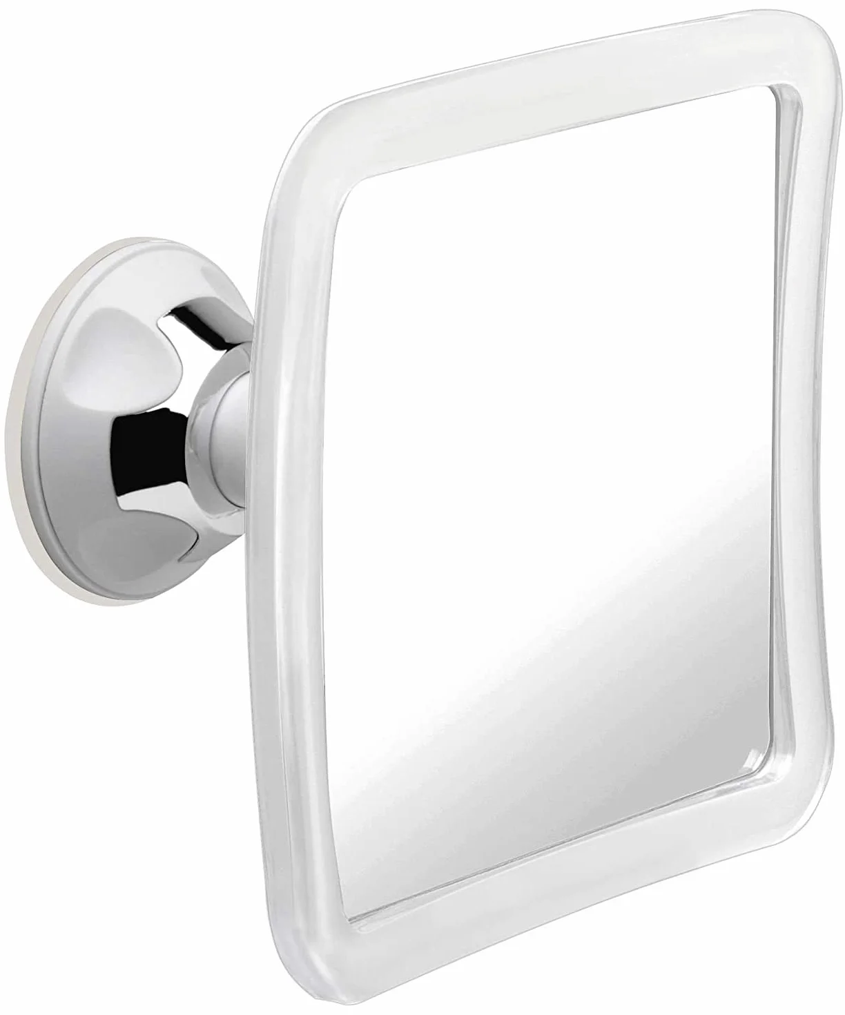 Mirrorvana Antibeschlag Duschspiegel mit Saugnapf, Bruchsicherer Rasierspiegel für die Dusche, Beschlagfreier Badspiegel, Unzerbrechlicher Rasierhelfer 16x16 cm