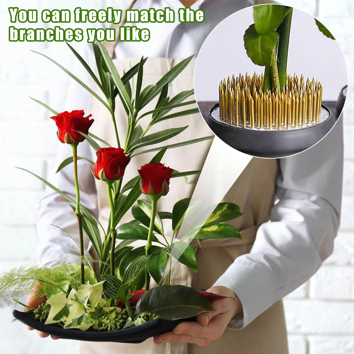 4 Stück Kenzan, Blumenigel, Runder Ikebana, Steckigel mit Gummidichtung, Edelstahl Hanataba Blumenhalter Geeignet für Blumenarrangements Blumenläden Büros Gärten Teestuben (23mm/34mm/40mm/50mm)