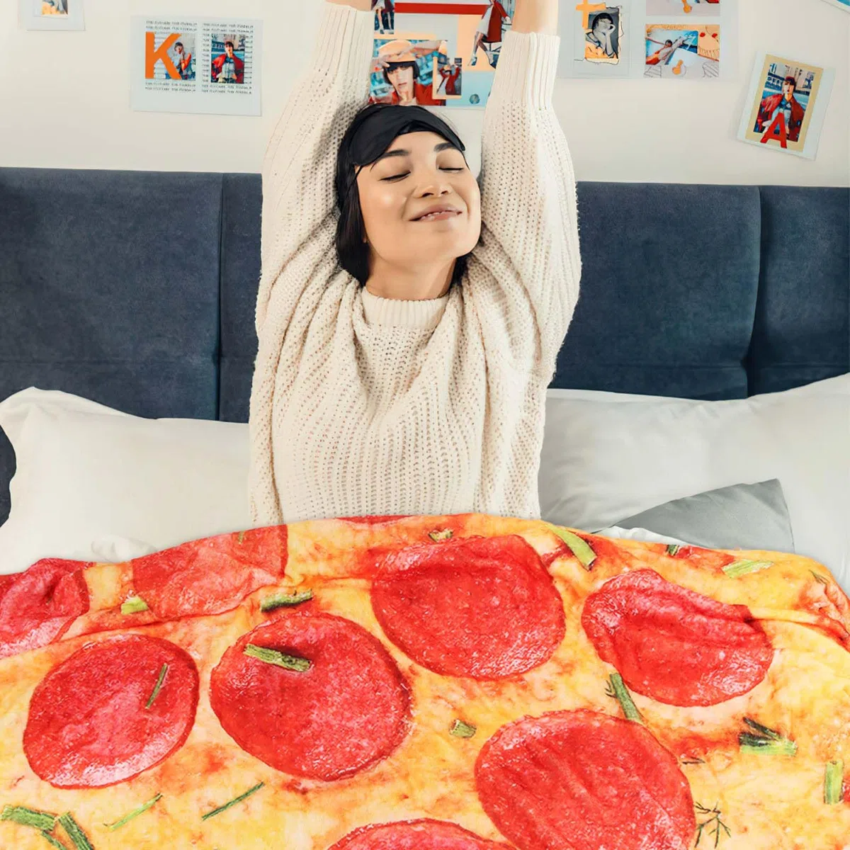 Pizza Decke Rund, Burrito Blanket, Decken für Sofa, Warme Tortilla Decke Baby für Alle Jahreszeiten, EIN Geschenk für Freunde und Kinder 160cm(63in)