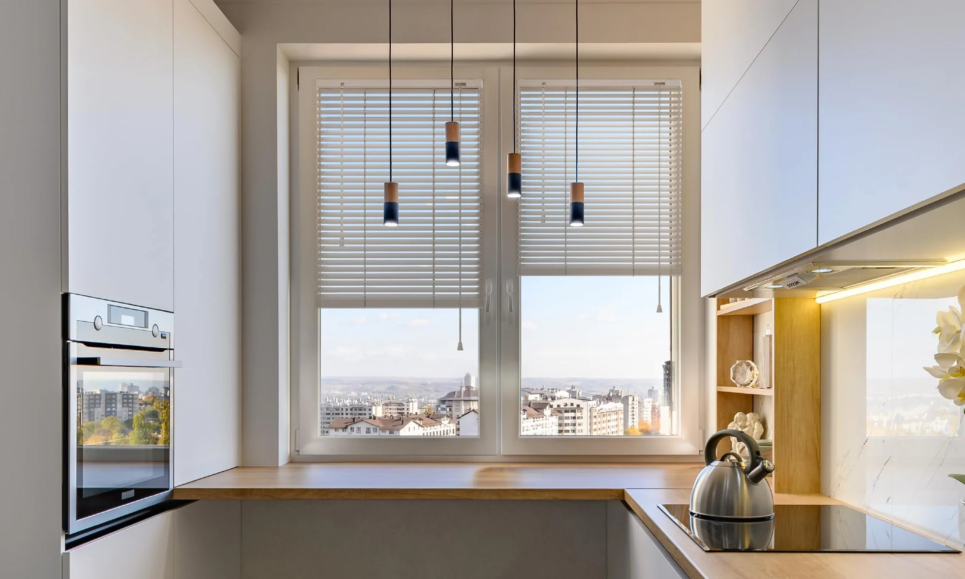 SONELLO Aluminium Jalousie 80cm x 100cm Weiß Alu Jalousie Klemmfix ohne Bohren Sichtschutz Blendschutz Lichtschutz Sonnenschutz für Fenster und Türen