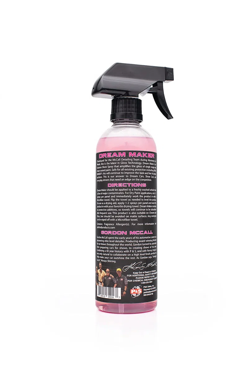 P&S gloss sealer spray sealer Dream Maker 473ml - gives the paint a previously unattainable deep shine. Works on existing waxes, seals, and coatings