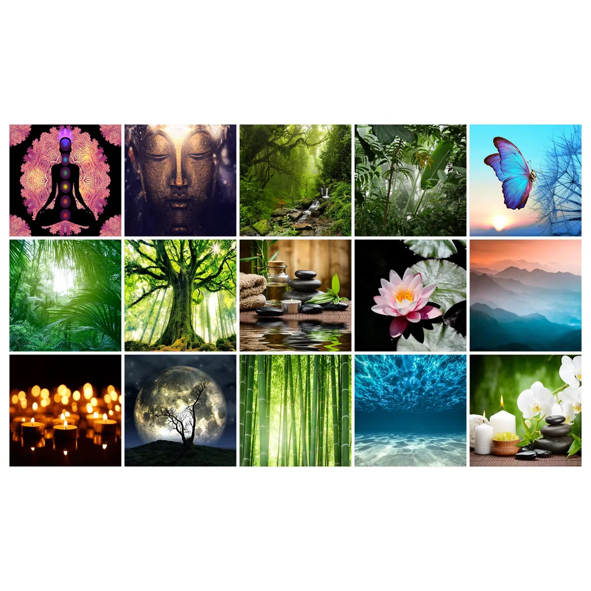 Ulticool – Sticker Wasserdicht Dekoration Aufkleber Fliesen - Wellness - 15x15 cm - 15 Stück Selbstklebende Fliesenaufkleber aus Folie - Aufkantung für die Wand Badezimmer - Küchenwand Küche