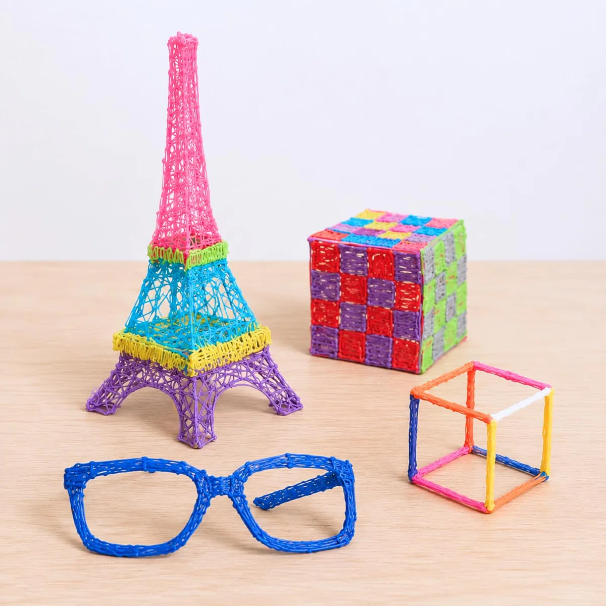 3D Stift mit 50m PLA Filament – Professioneller 3D Pen Starterset mit 10 Farben, USB Adapter, Vorlagenbuch & Anleitung – 3D Druckstift für Kreative, DIY & Zeichnen in 3D (Blau)