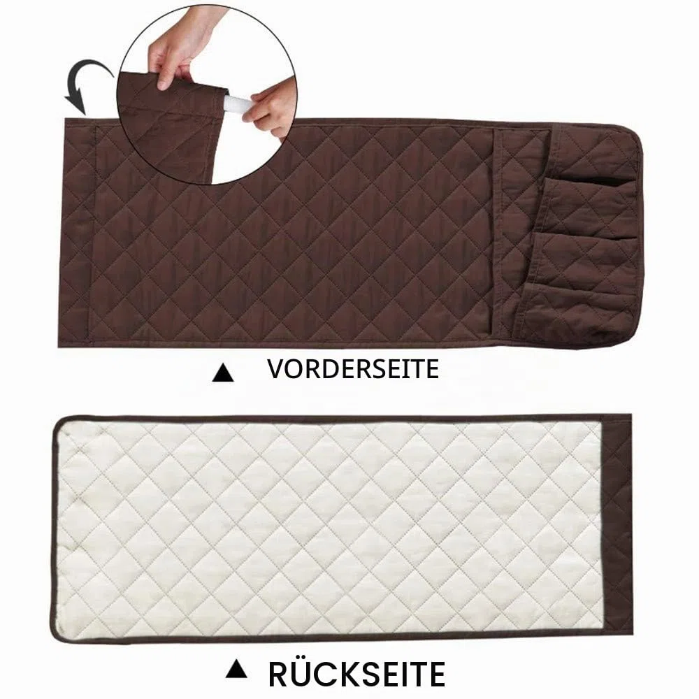 Armlehnen Organizer,Wasserdichte Platzsparender für Couch oder Sessel Bett Storage Tasche TV Fernbedienung Halterung für Handy, Buch, Zeitschriften, Bleistift(braun)