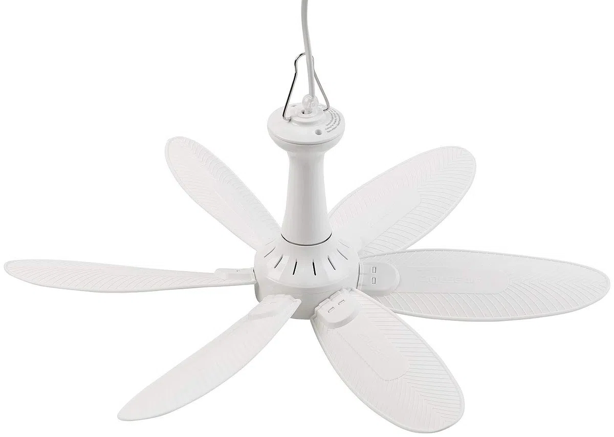 Sichler Haushaltsgeräte Deckenventilator mobil: Mobiler Decken-Ventilator mit 6 Flügeln, Timer, Aufhänger, 43 cm, 7 W (Deckenventilator Steckdose, mit Kabel, Mini)