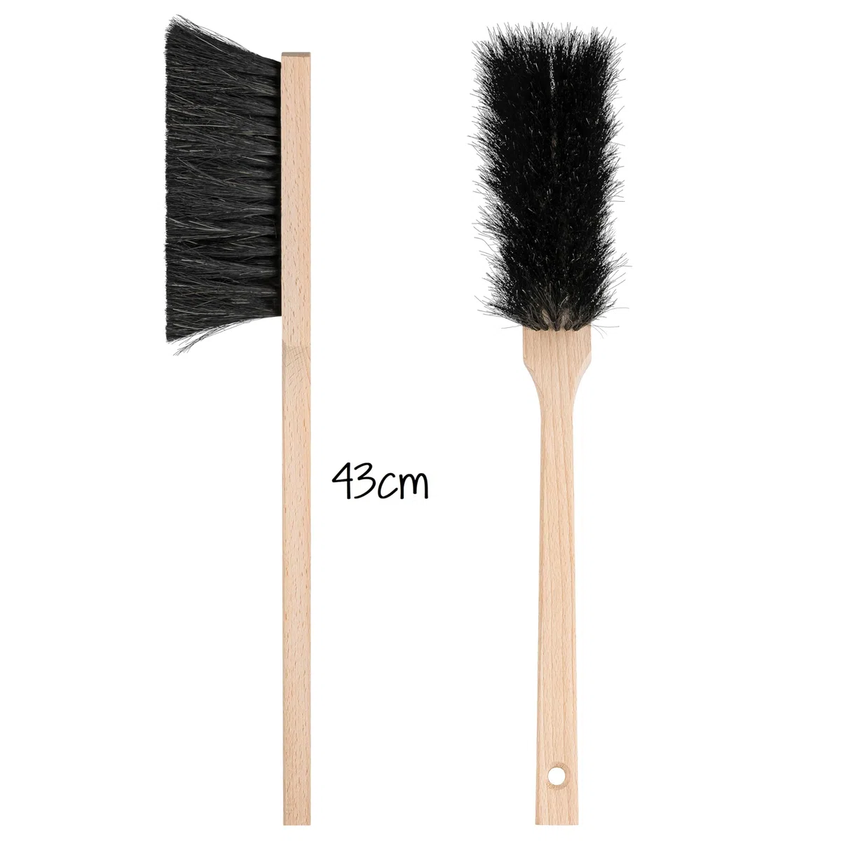 2 Stück Langhand-Handfeger aus Naturhaar, Handbesen Set, Made in Germany