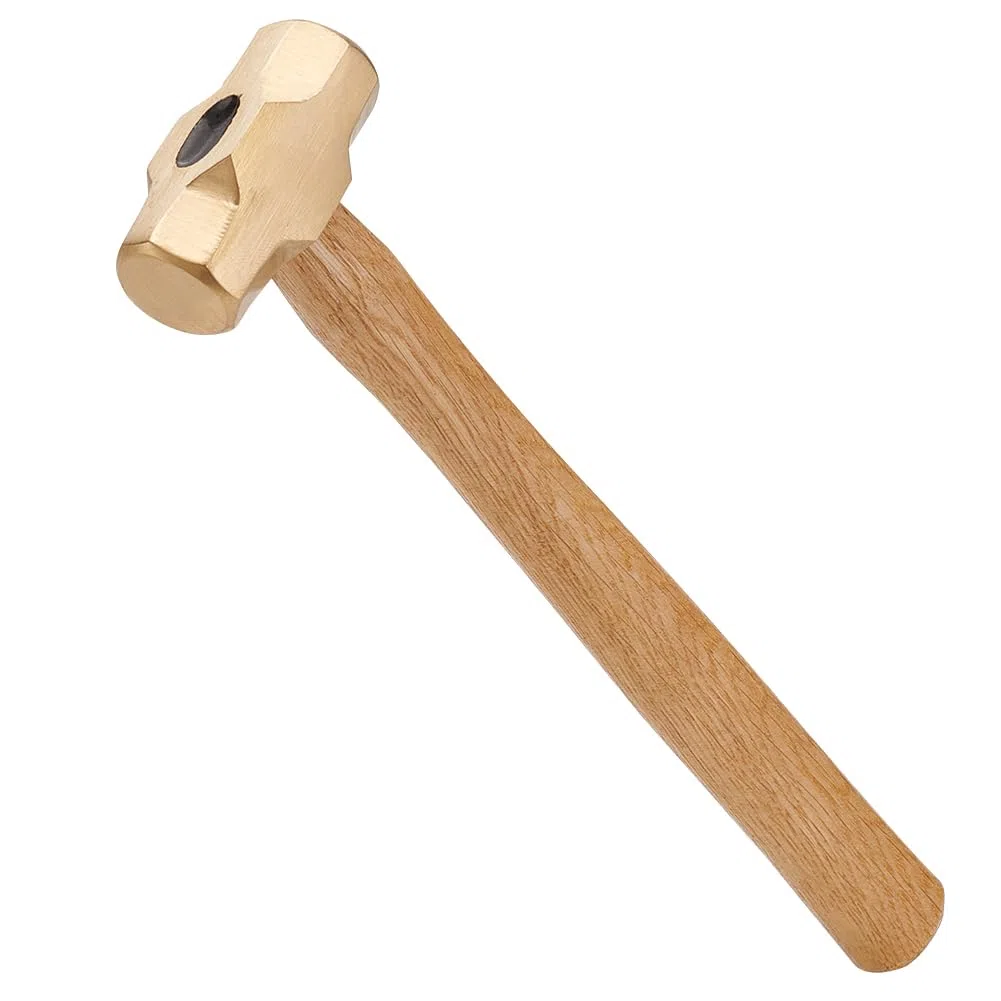 BENECREAT Vorschlaghammer Aus Messing, 23cm Langer Hammer Zur Schmuckherstellung, Hämmer Mit Buchenholzgriff Für Die Schmuckherstellung