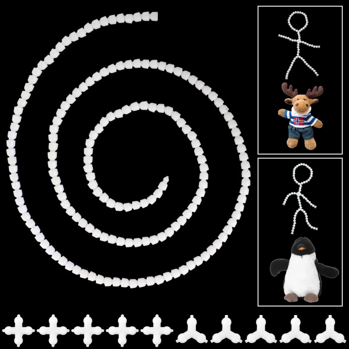 170-teiliges Puppenskelett-Set mit Kugelgelenken und Verbindungsstücken für DIY-Modelle, inklusive flexiblen 9-mm-Gelenken für Stofftierfiguren