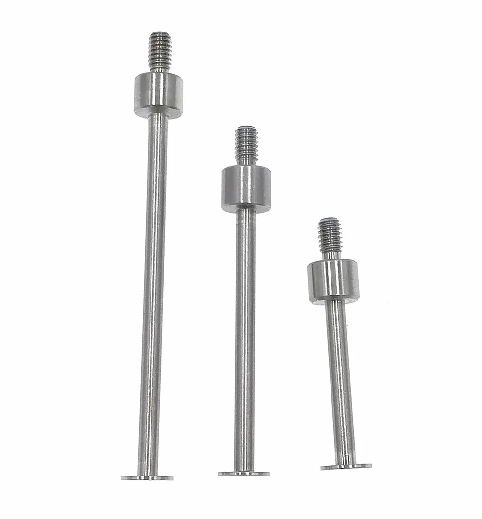 SUXING Messeinsätze für Messuhren, Durchmesser 5 mm,Dicke 0.4mm, Gewinde M2.5, plan