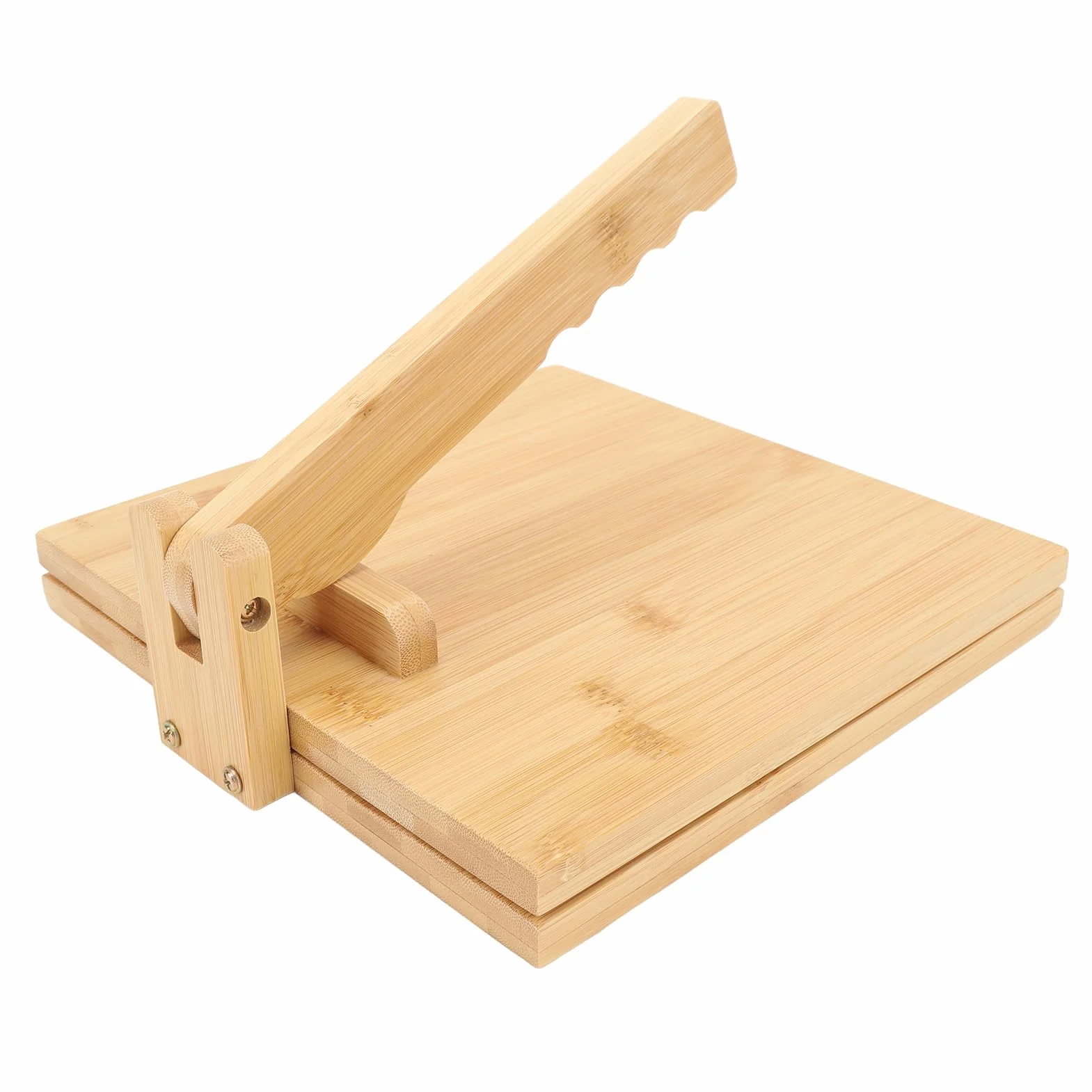 Tortilla-Pressmaschine aus Holz mit Nudelholz und Pergamentpapier, Ideal für die Küche zu Hause