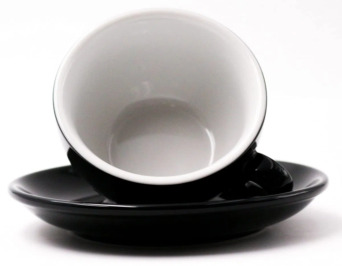 Nuova Point Cappuccinotasse PALERMO schwarz 200 ml - 6 Tassen