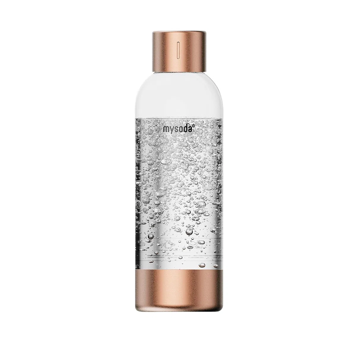 Mysoda: Hochwertiges und BPA-freies Premium 1 Liter Wasserflasche für Wassersprudler, Deckel und Boden aus rostfreiem Edelstahl - Kupfer