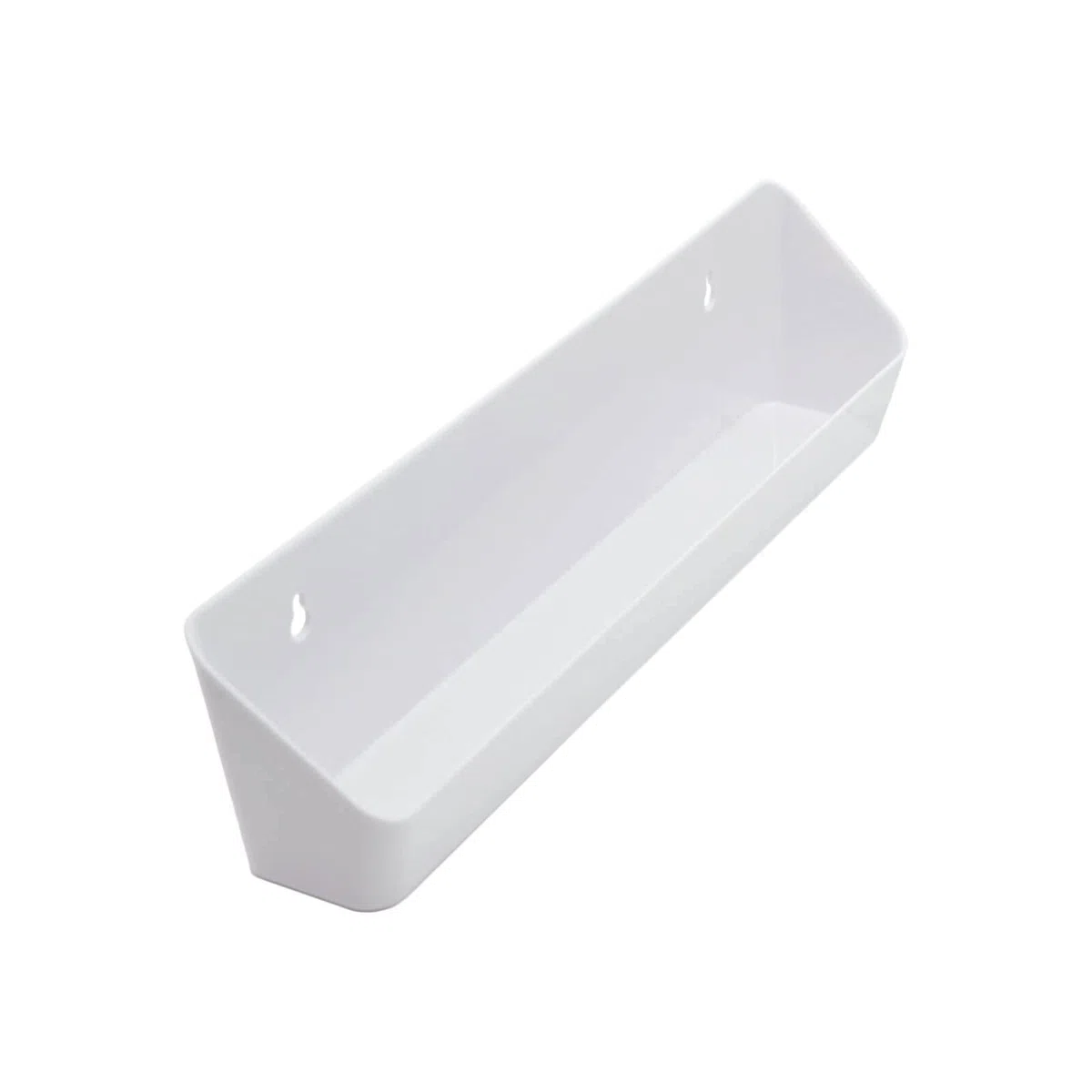 Küchenspüle Frontschalen Tip Out Tray Set 35,6 cm Polymer Kunststoff weiß - 2er Pack
