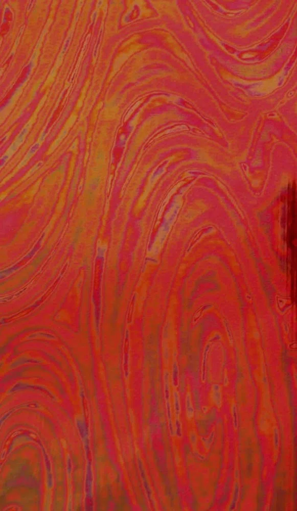 Wachsverzierfolien changierend Anzahl 1 Stück, Größe 225 x 90 mm, Farbe Rot