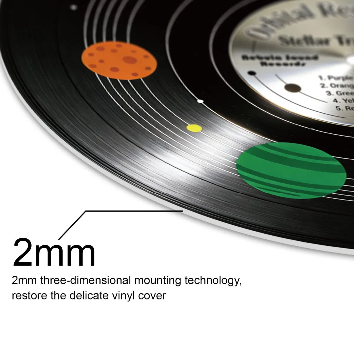 twinklemon 4 Stück Kosmische Thema-Vinyl-Wanddekoration, gefälschte Albumhüllen, Musikposter, ästhetische Wanddekoration, selbstklebende Wanddekoration, Retro-Aufkleber für Schlafzimmer und Wohnzimmer