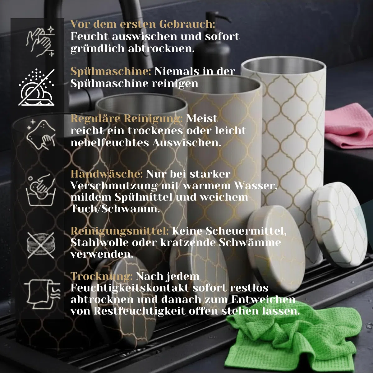 4er-Set Metall-Aufbewahrungsdosen mit Deckel für Kaffeepads Aufbewahrung -Teedosen für losen Tee luftdicht -Tee Dosen rund.