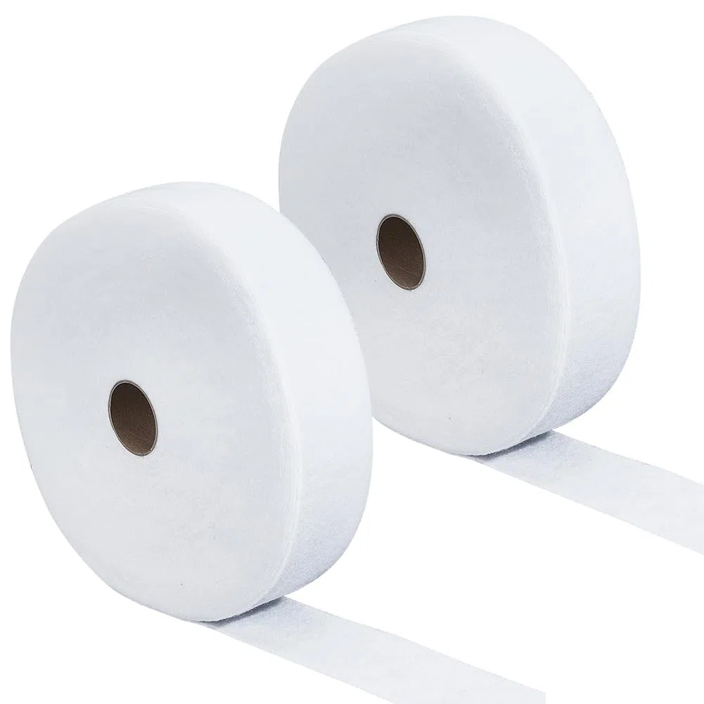 craspire 2 Rolle Jelly Roll Batting Strip Jellyroll Teppichstoffstreifen 2,2 Zoll x 36 Yard Weißer Polsterstoff Gestanzter Quiltstreifen Aus Baumwollmischung Für Geflochtene Überwürfe Quilts Nadel