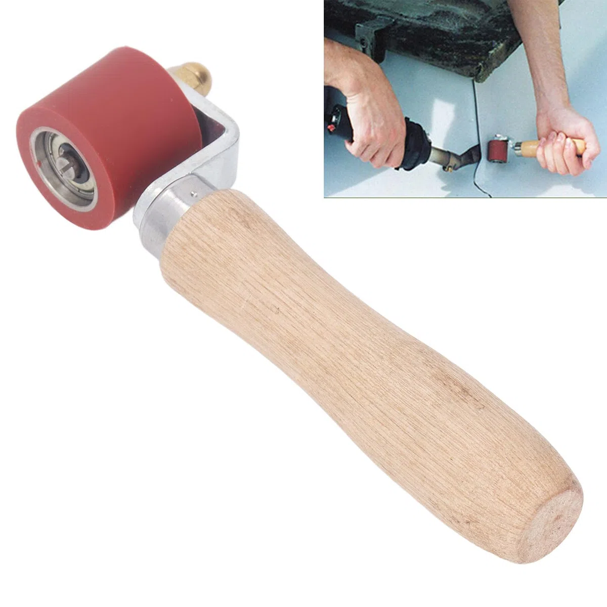 Nahtroller 28 Mm Breite, Hitzebeständiger Quilt-Tapeten-Nahtroller, Glättendes Nahtroller-Werkzeug Zum Schweißen von PVC-Rollen und Planenmembranen