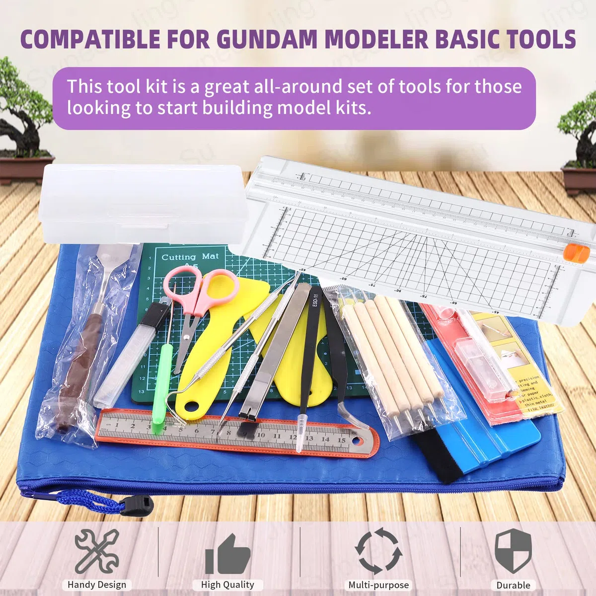 Swpeet Paper Cutter 42Pcs Präzision Handwerk Unkrautbekämpfung Tools Set, einschließlich faltbare kleine Papierschneider, Unkrautbekämpfung Haken, Messer, Schneidematte, Spatel für Vinyl