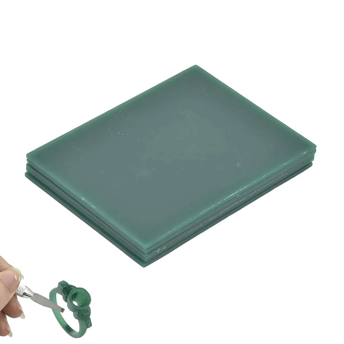 5 Stück Modellierwachs, Schmuckwachs Scheiben, Grüner Schmuck Schnitzwachs | Grüner Schmuck Schnitzwachs, Schmuck Modellierung Skulpturenproduktion Zubehör, Schmuck Carving Wax for Jewellers