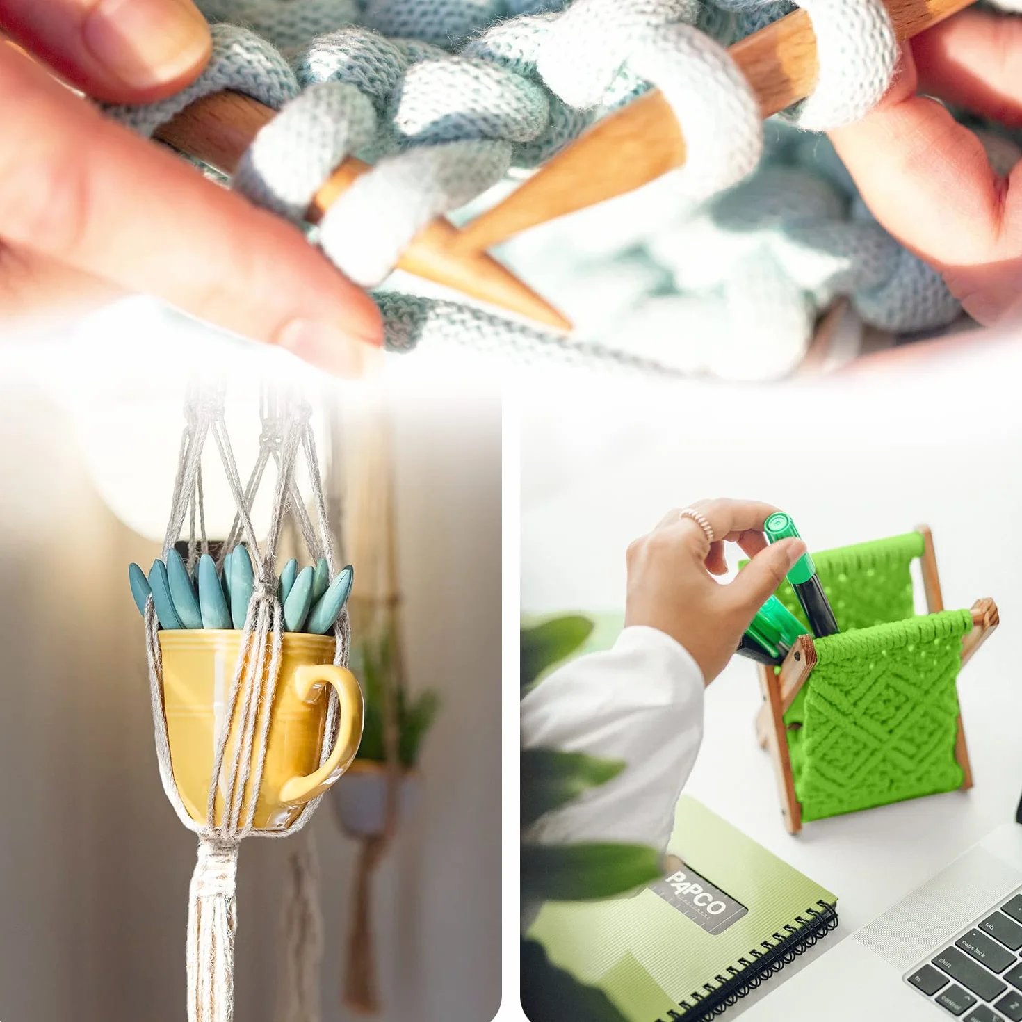 Netuno 1x Makramee Garn Elfenbein 5 mm 100 m Makramee Kordel Baumwolle mit Baumwollkern Baumwollkordel Schnur Bastelgarn farbig für Dekoration Wandbehang Blumenampel Cotton Cord Macrame