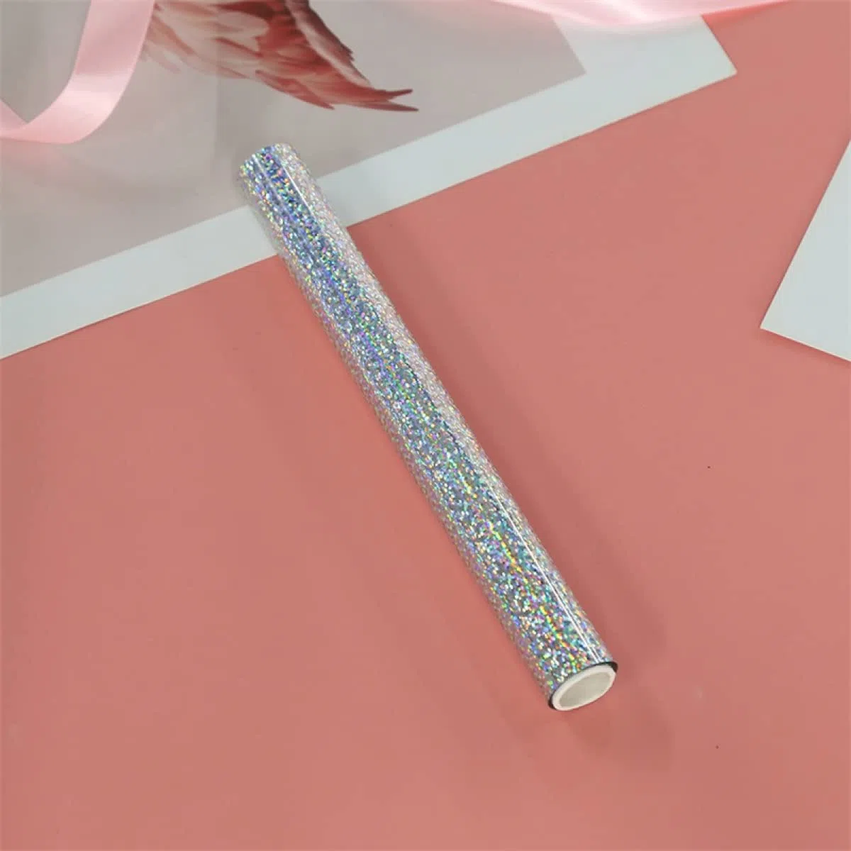 Glitzernde Heißfolie, metallische Vielfalt, schöne Diamantfarbe, 19 cm x 5 m, Faser-Rollen, Heißstempelfolie, Folie von Laserdrucke