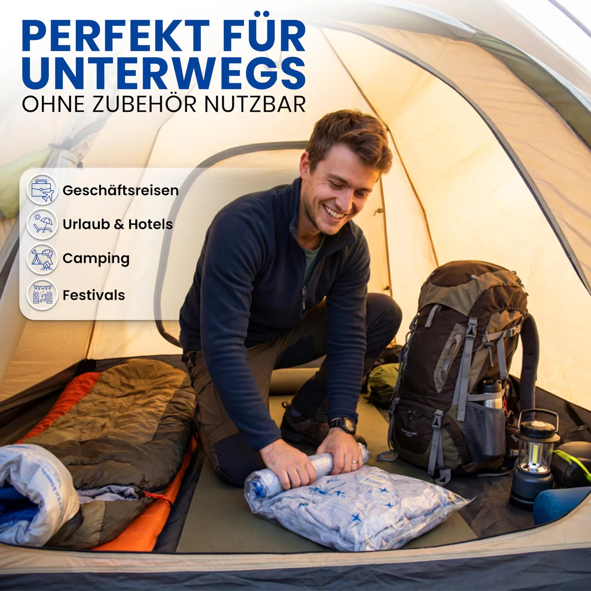 myHodo Vakuumierbeutel zum Rollen (14 Stück) für Kleidung (3 Größen - 70x50 60x40 50x35cm), Kompressionsbeutel, große Reise Vakuumbeutel, Vacuum Storage Bags, Kleiderbeutel für Reisen & Rucksack