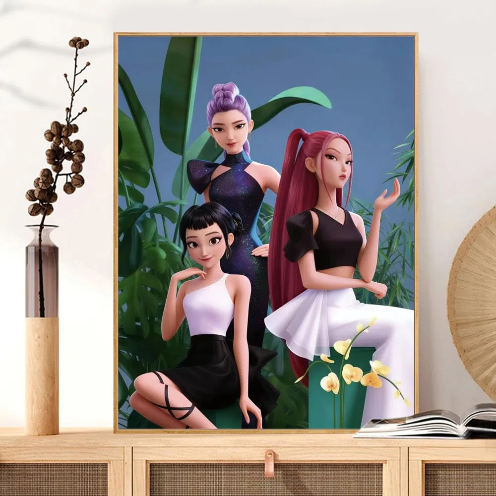 Malen nach Zahlen für Erwachsene Kinder 50x40 cm - Vollständiges DIY Gemälde Set mit 3 Pinseln & Acrylfarben in Cartoon Anime Design, Kreativset für Anfänger zum Entspannen ab 6 7 8 9 12 Jahren (Q)