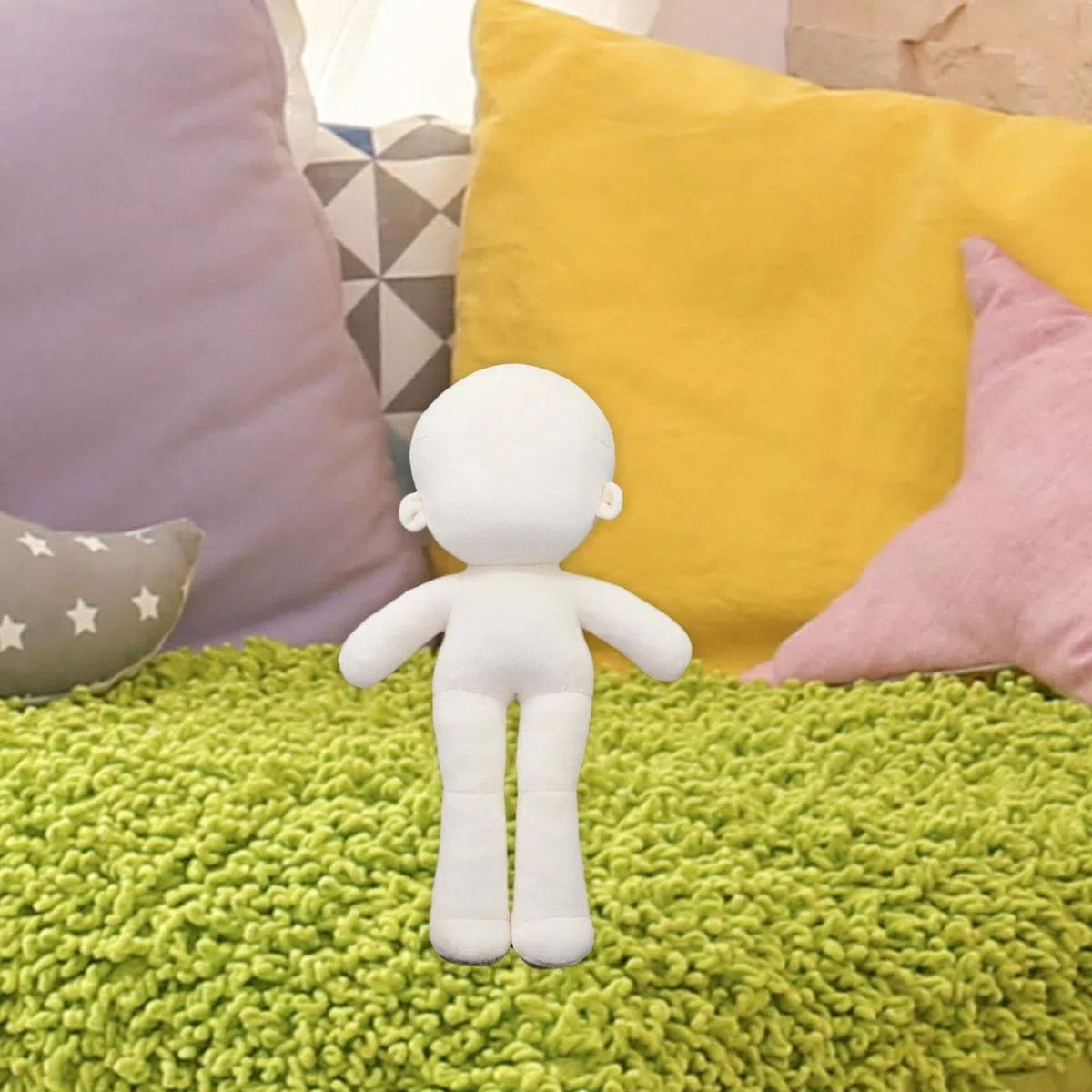 Blank Doll Body Stoffpuppe DIY Plüschmannequin Bastelprojekt für Kreative Bastelarbeiten Spielzimmer Sammeln Kinderzimmer Geschenküberreichung, Normaler Körper