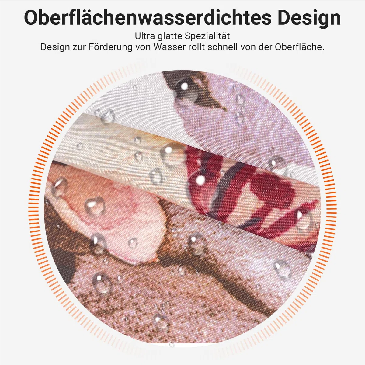 Lerores Duschvorhang 160x160 cm Braun Blume,Beschwerter Saum Antischimmel,Wasserabweisend, Waschbar Polyester Badevorhänge mit 12 Ösen und Duschvorhangringe für Badezimmer,Badewanne