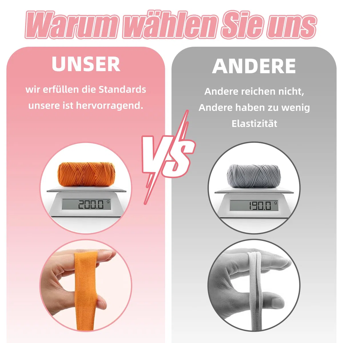 Maxee 400g T-Shirt Garn – 2 er Pack (je 200g/75m), Weiches Beilaufgarn zum Häkeln & Stricken – Farbintensiv & pflegeleicht, Ideal für Häkeltaschen/Körbe/Teppiche DIY Projekte, Handarbeiten und Deko
