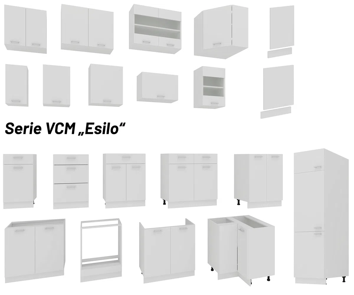 Ofenschrank | Maße ca. H. 82 x B. 60 x. T. 46 cm | Herdumbauschrank | verstellbare Füße | Backofenschrank Esilo