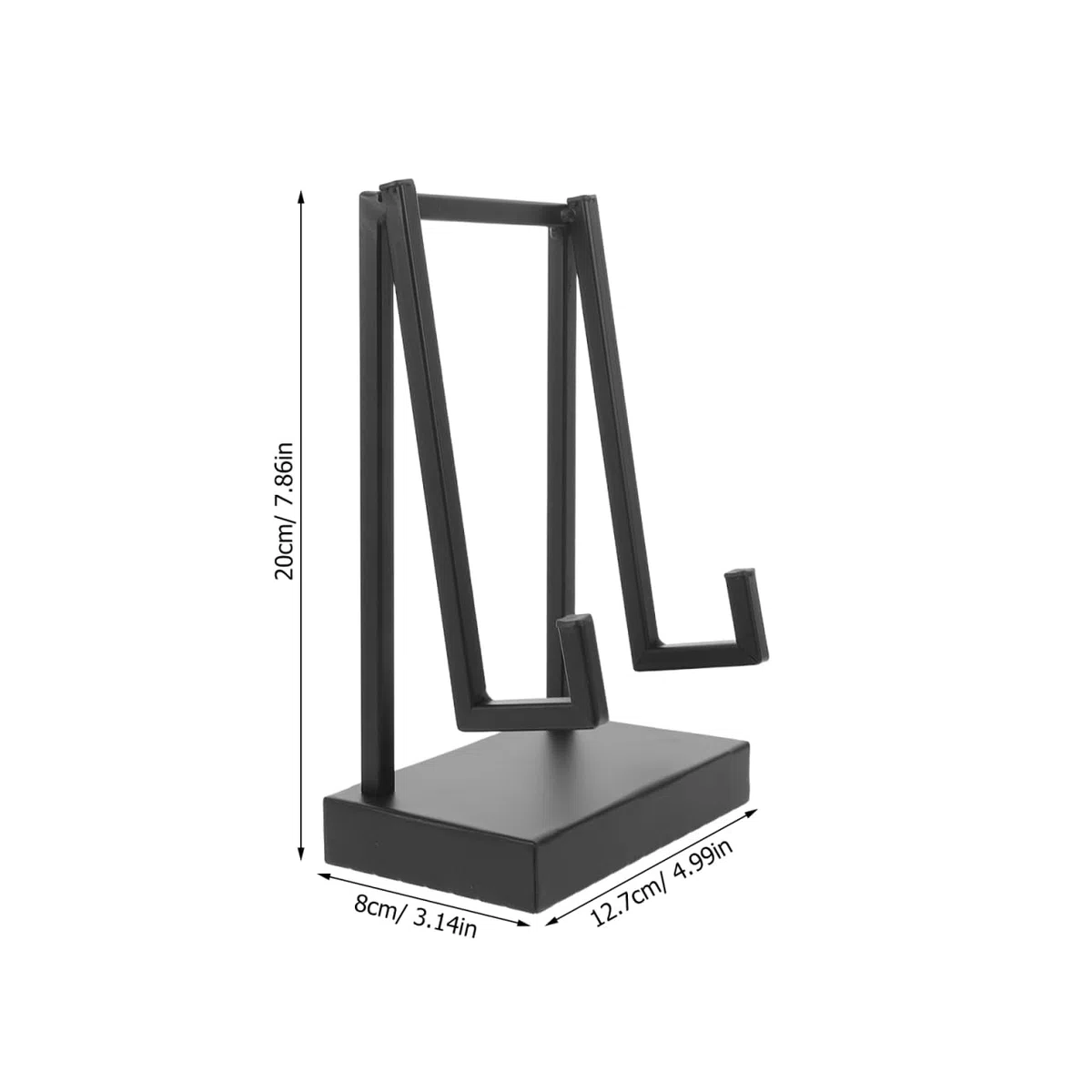 Dekorativer Metall Tellerständer Schwarz Stabiler Bilder und Buchständer aus Eisen Kompakte Tischstaffelei für Kunst Fotos und Platten Kratzfester Displayhalter für Wohnzimmer