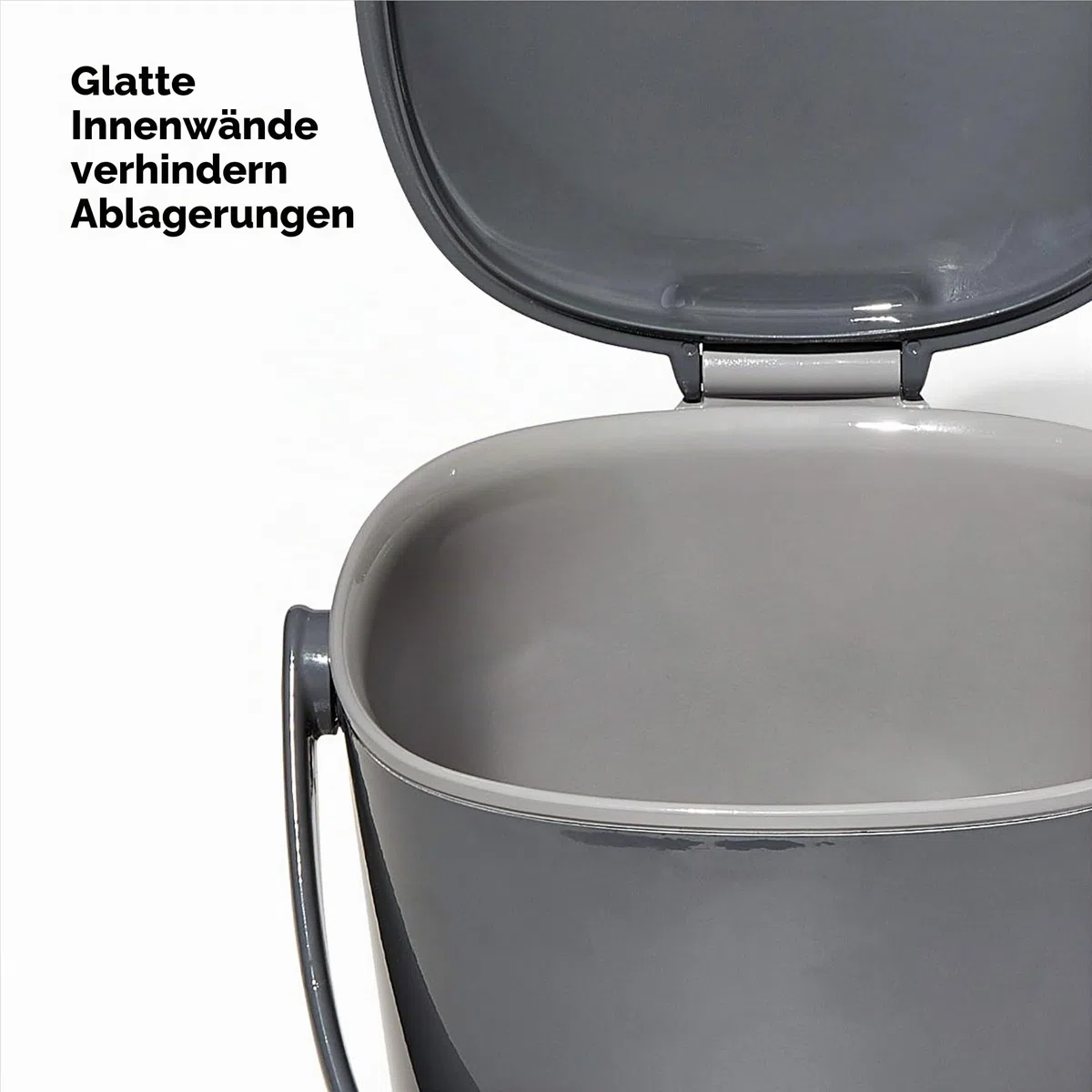 OXO Good Grips Komposteimer grau – geruchsdichter Abfalleimer für die Küche – 2,8 l
