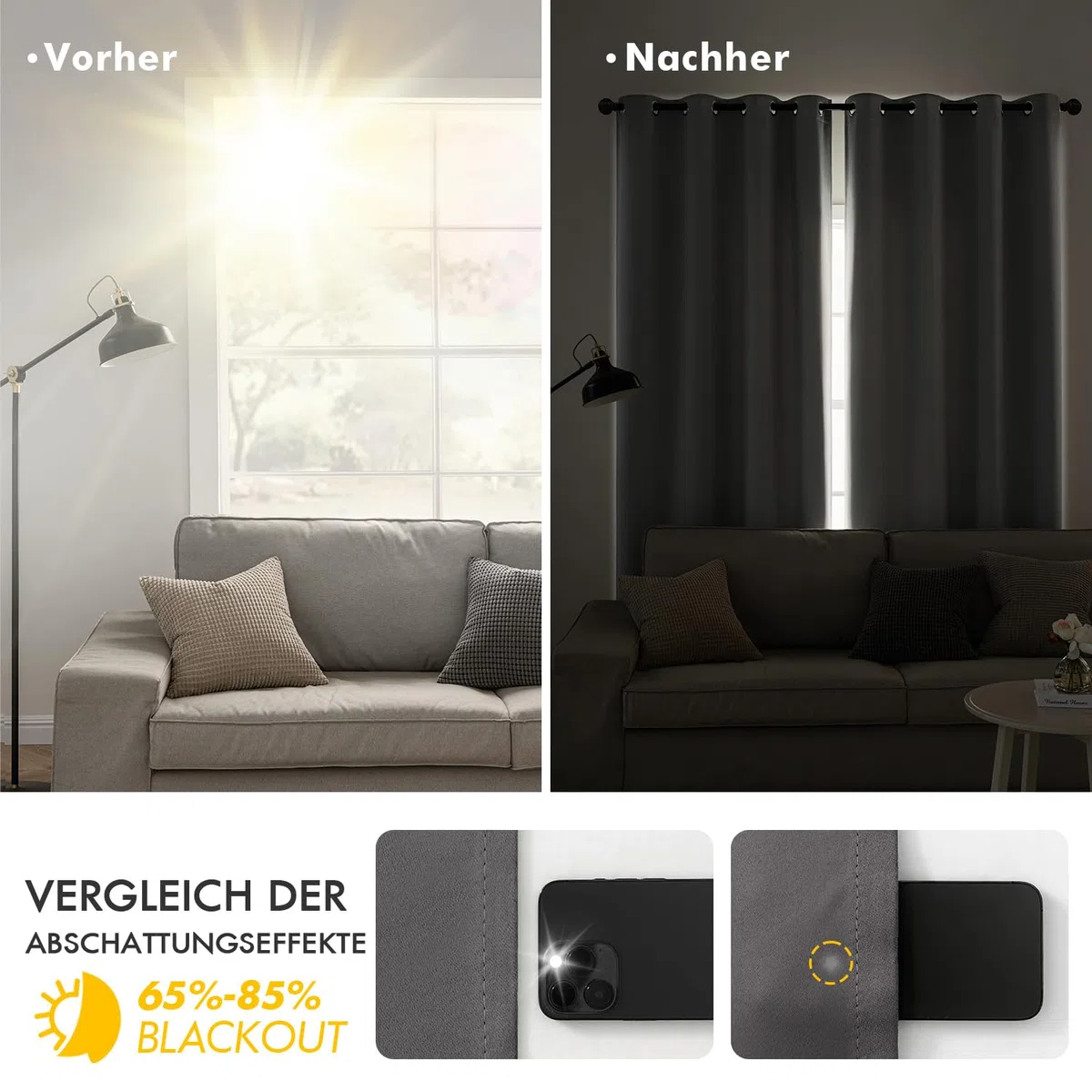 MIULEE Vorhänge Grau Blickdicht mit Ösen 245 cm Lang, Schöner Weicher Verdunklungsvorhänge zum Verdunkeln von Räumen, 2er Set Abdunkelnde Vorhänge Wohnzimmer Blickdichte Ösenvorhang Jeder H245 X B140