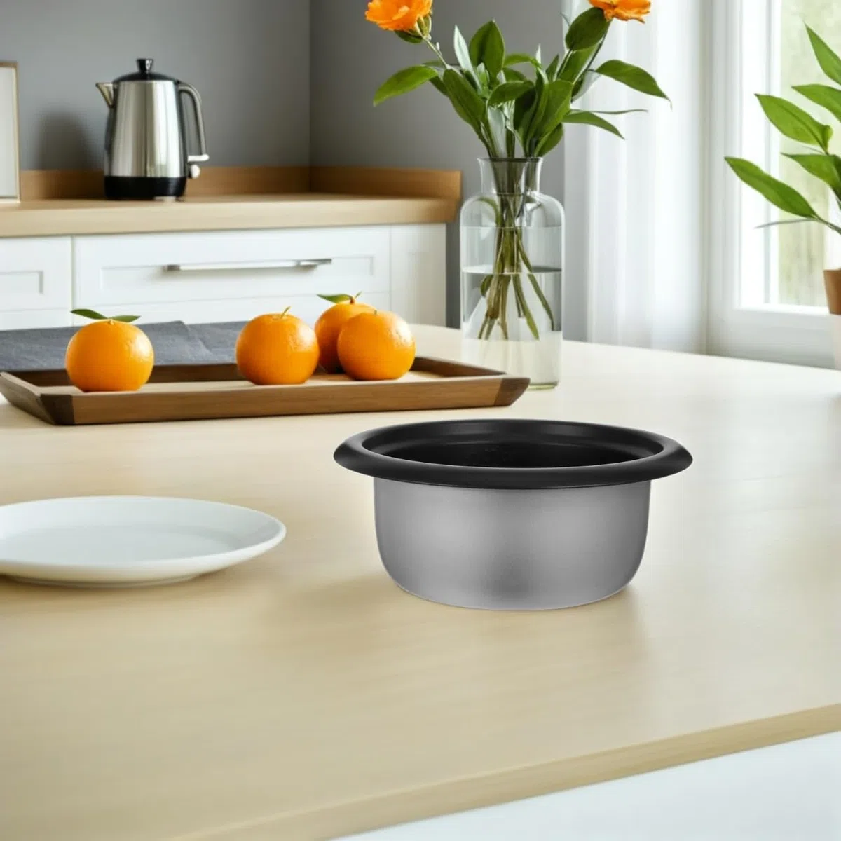 MAGICLULU Reiskocher Innentopf 1.5L Antihaftbeschichteter Ersatz Kochtopf Für Reiskocher Austauschbarer Innenkochtopf Ideal Zum Reiskochen Und Kuchenbacken