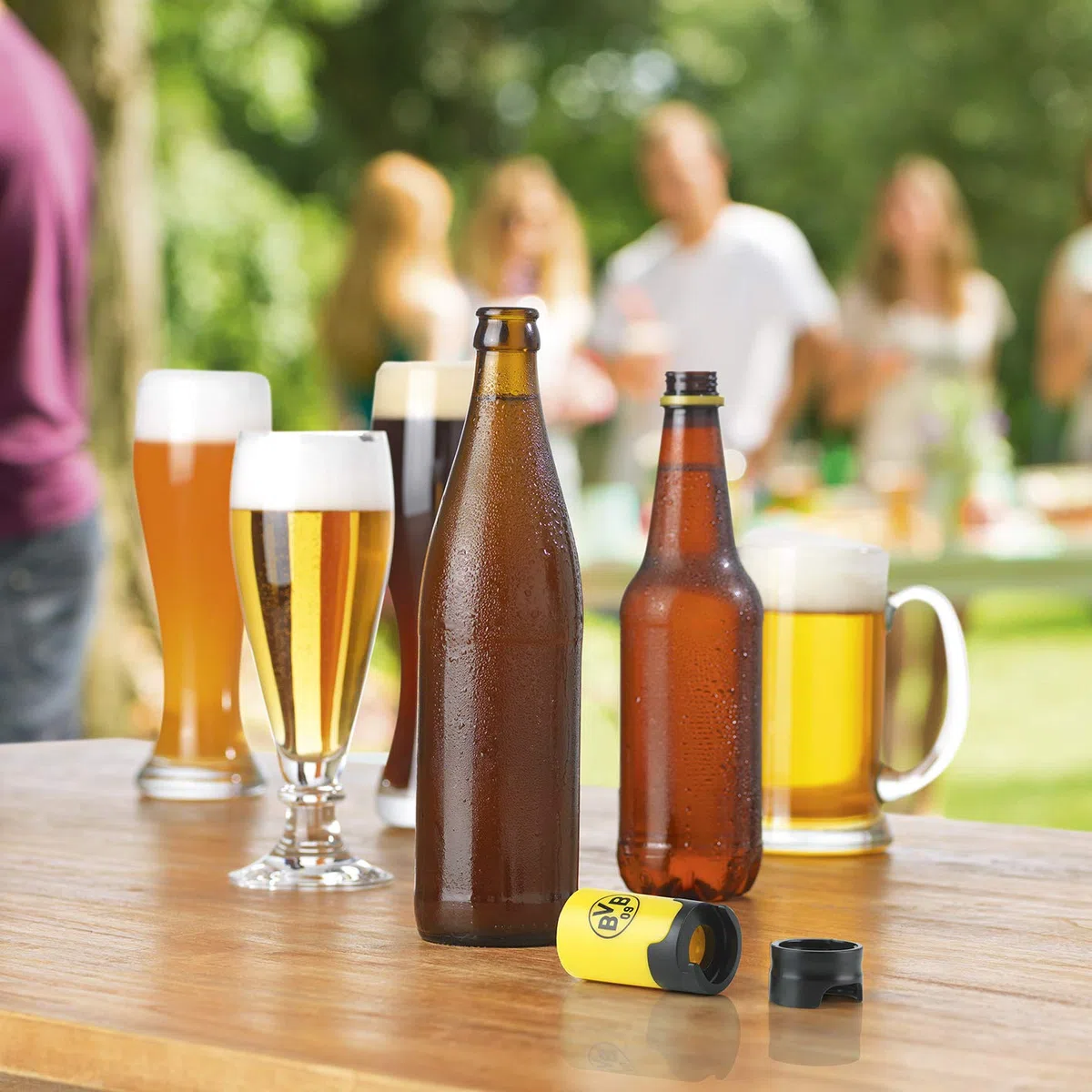 Taste Hero Flaschenaufsatz für Bier 3 Stück Fan-Edition BVB Borussia Dortmund | Macht jede Bierflasche zum Zapfhahn | Für Glas- und PET-Flaschen, spülmaschinengeeignet
