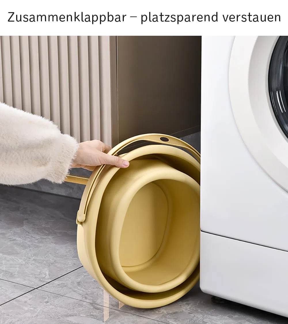 Faltbare Eimer 4L/7L/13L mit Henkel Putzeimer Faltbar für Camping, Angeln, Putzen, Autowäsche Weich großes Fassungsvermögen leicht stilvoll (Olivgrün, 13L(mit Deckel))
