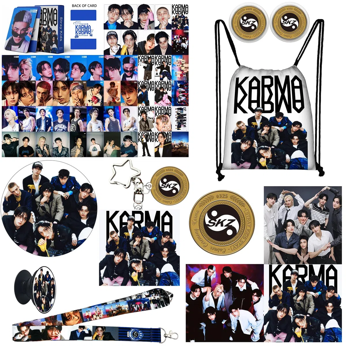 Stray Kids Merch Kpop Fanartikel Geschenk-Set, SKZ Krama Merchandise Fans Gift Set für Stay, SK New Ablum Rucksack (SK KRAMA RUCKSACK)