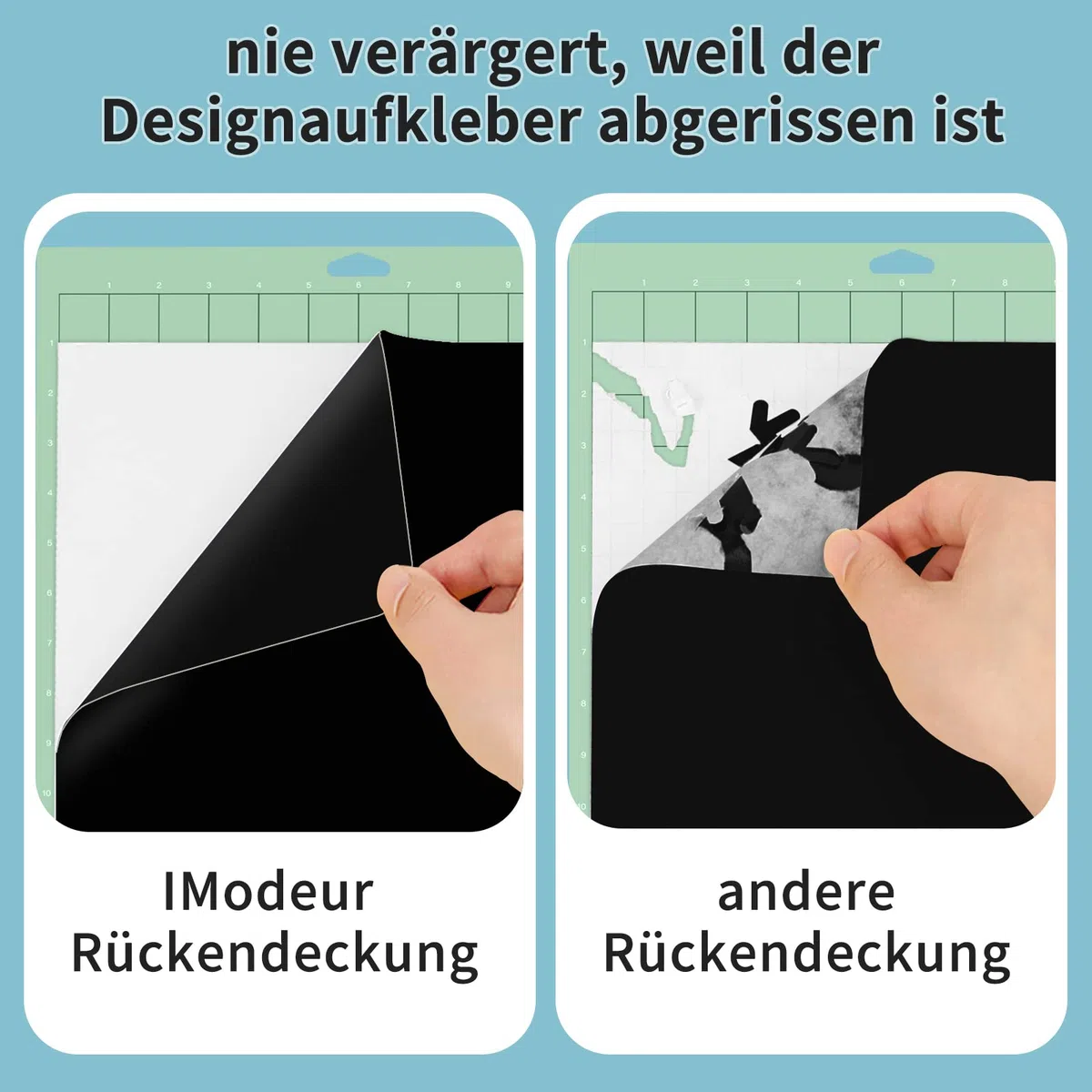 IModeur 30,5 x 458 cm Vinylfolie Plotter Schwarz und Weiß Matt - 2 Rolle Plotterfolie Vinyl Selbstklebend für Cricut Machines, Silhouette Cameo, die meisten Schneidemaschine