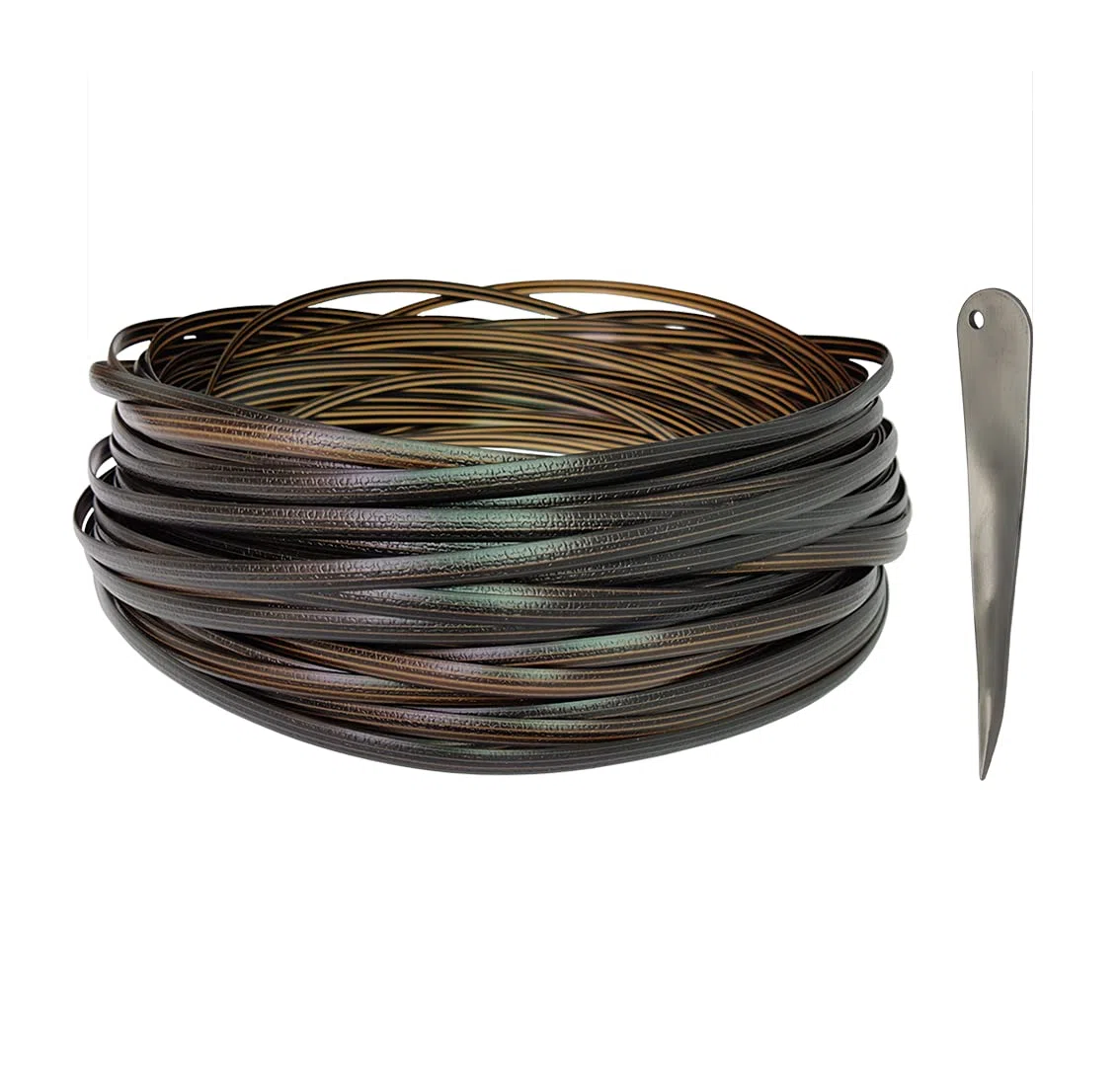 Feyart Allwetter-Rattan + Webwerkzeug, Reparatur-Set für Rattan-Gartenmöbel, Tisch, Stuhl, Sofa, Farbverlauf, Braun