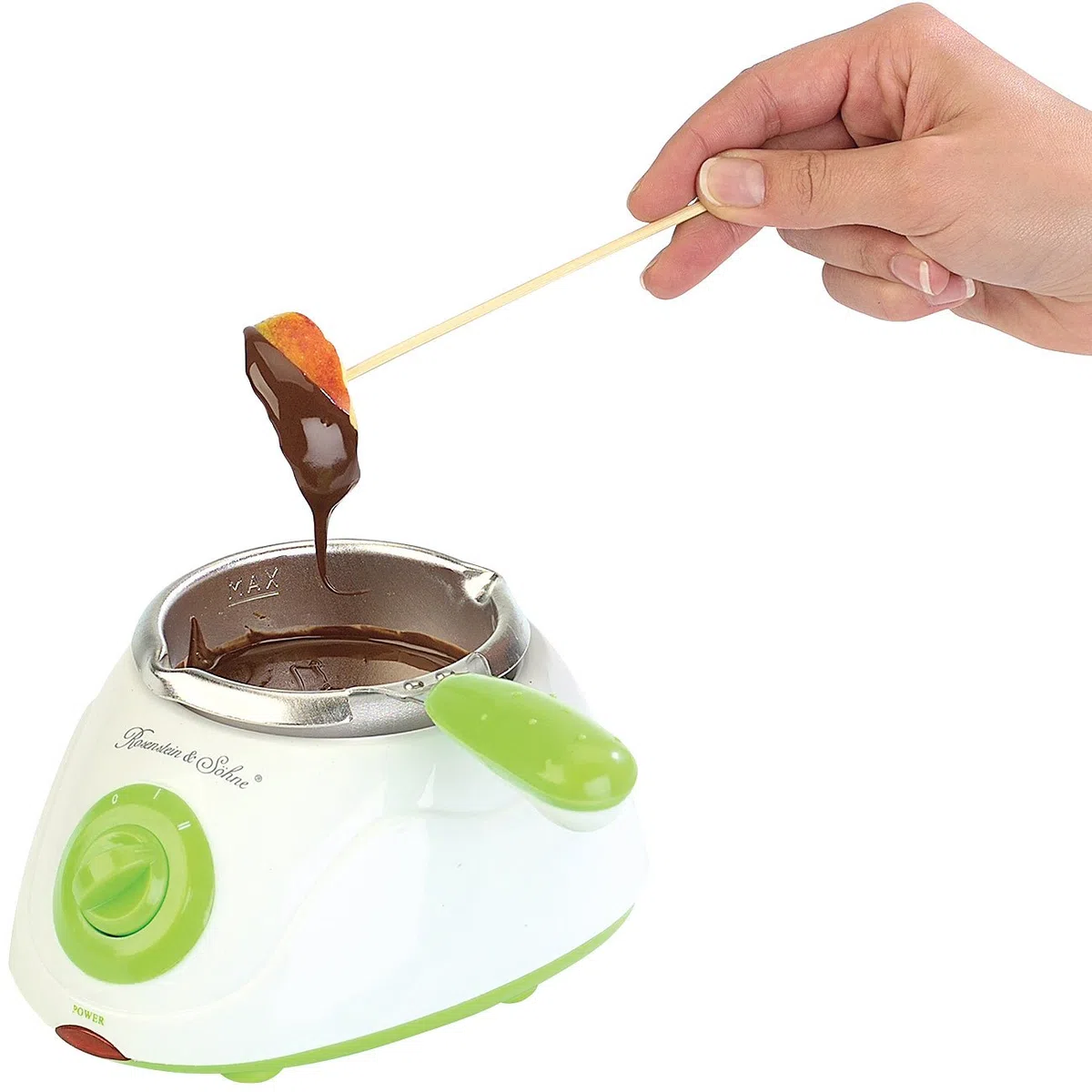Rosenstein & Söhne Schoko-Fondue: Elektrische Chocolatière, Versandrückläufer (Schokofonduesets, Schoko-Fondue-Gerät, Küche)